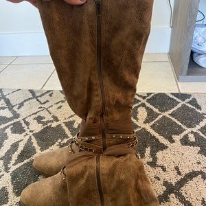 VENUS Ribbon Tall Zip Up Riding Boots size 10 ( NEW )